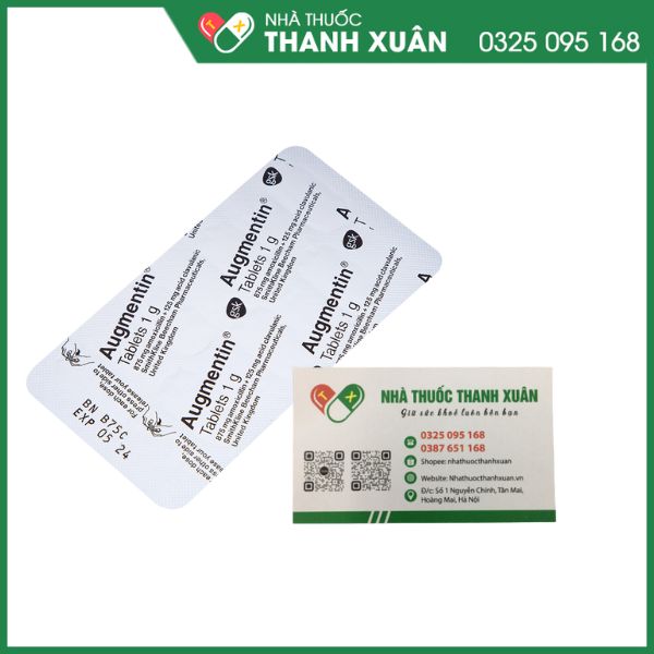 Augmentin 1g điều trị nhiễm khuẩn